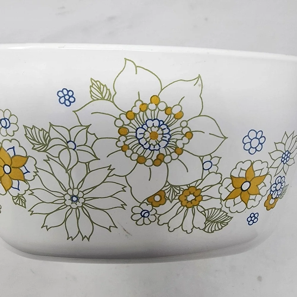 Vintage CorningWare Floral Bouquet Casserole Dish 1 3/4 QT P-1 3/4-B‎ With Lid